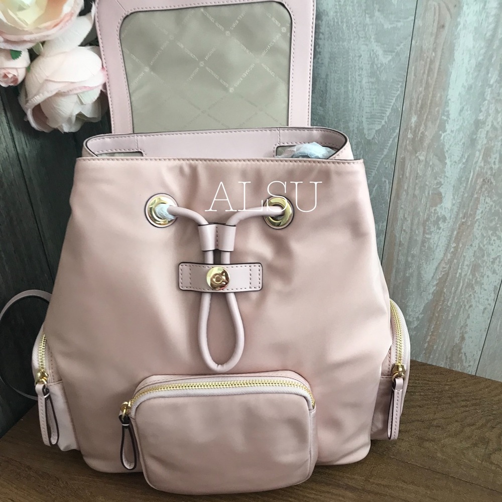 Michael Kors Large Cargo Backpack Blossom Rose W - Picture 4 of 8